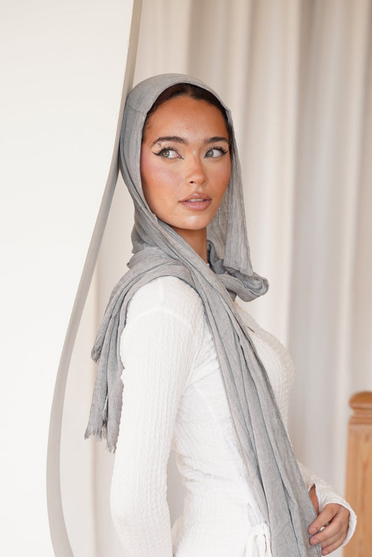 Dual-Tone Drape - Light Gray