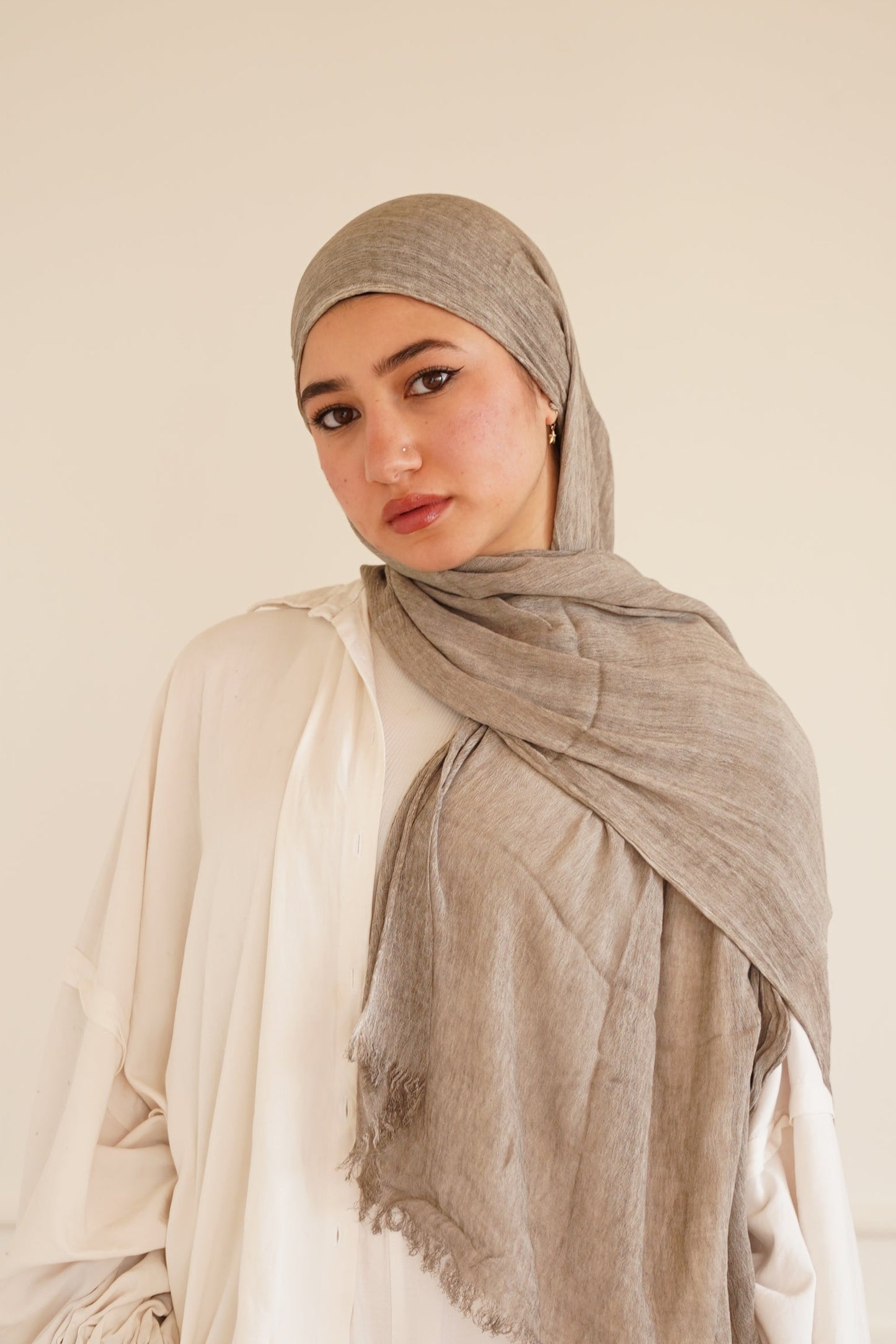 Dual-Tone Drape - Light Beige
